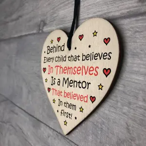 MENTOR Gift Heart Hanging SignThank You Friend Teacher Gift Friendship Gift