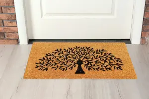 Coir Products Coir Doormat with the Design of a Tree