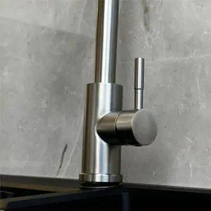 Liquida EPO11BS Single Lever Pull Out Mixer Brushed Steel Kitchen Mixer Tap