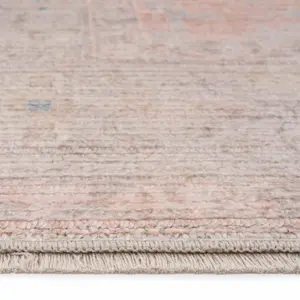 Beige Coral Traditional Distressed Boho Style Area Rug 190x280cm