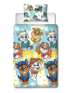 Paw Patrol Splodge Single Rotary Duvet and Pillowcase Set