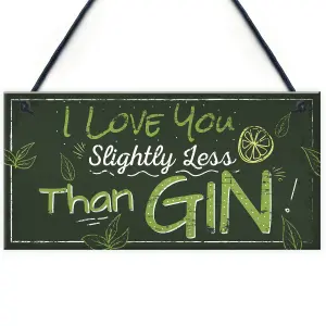 Red Ocean Novelty GIN Friendship Hanging Plaque