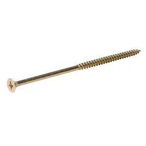 Diall Double-countersunk Yellow-passivated Carbon steel Screw (Dia)6mm (L)150mm, Pack of 50