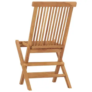 Berkfield Folding Garden Chairs 2 pcs Solid Teak Wood