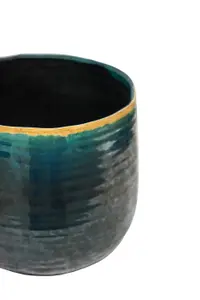 Pot Como Turquoise H21Cm D26Cm