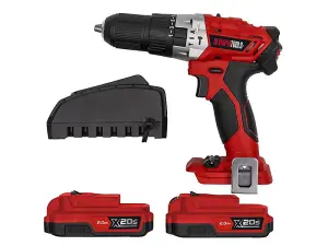 Olympia Tools 20v Cordless Combi Drill x2 2ah Batteries OLPX20SCD2 XMS21OCOMBI