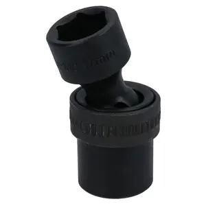 17mm 1/2in Drive Universal Swivel Wobble Metric Impact Shallow Socket 6 Point