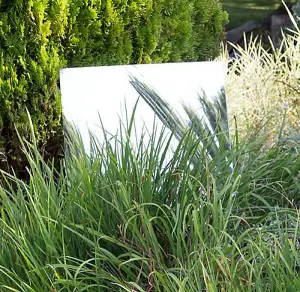 Primrose Acrylic Non Shatter Outdoor Wall Mounted Square Silver Garden Illusion Mirror 60cm x 60cm