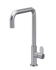 Kitchen Mono Mixer Tap with 1 Lever Handle, 361mm - Brushed Nickel