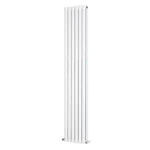 G-Rad White Double Oval Panel Vertical Radiator - (H) 1800 x (W) 360mm