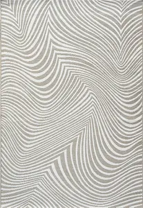 Beige Abstract Outdoor Rug, Abstract Stain-Resistant Rug For Patio, Garden, Deck, 5mm Modern Outdoor Rug-200cm X 290cm