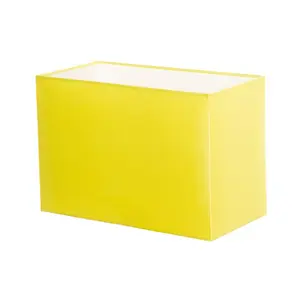 Cotton Rectangle Lamp Shade ( Screw On ) Neon Yellow / 20cm H x 30cm W x 15cm D