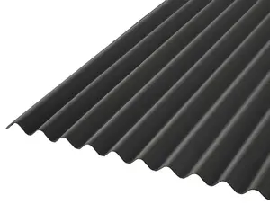 Roof Pro Black Bitumen Corrugated Roofing sheet (L)2m (W)950mm (T)2.6mm