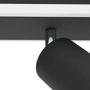 EGLO Rimbocchi 1 Black Steel Modern 3 Light Spotlight