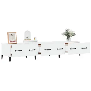 vidaXL TV Cabinet High Gloss White 150x34.5x30 cm Engineered Wood