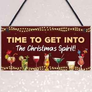 Red Ocean Christmas Sign For Home Bar Man Cave Bar Sign Gin Cocktail Gifts