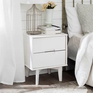 Ulti 2 Drawer Bedside Table White