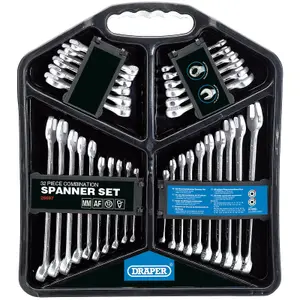 Draper HI-TORQ Four Combination Spanner Sets (32 Piece) 26697