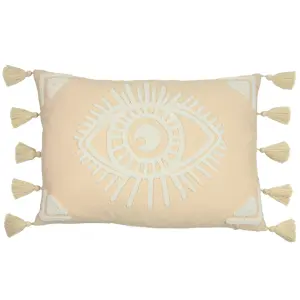 furn. Ashram Eye Tufted Tassel Feather Filled Cushion