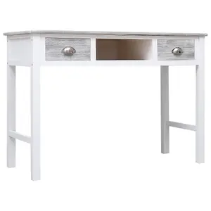 Berkfield Writing Desk Grey 110x45x76 cm Wood