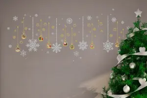 Christmas Decor Snowy Surprise Christmas Wall Sticker Decals Home Decoration