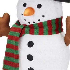 Battery-Powered Light Up Multicolour Snowman Christmas Decoration