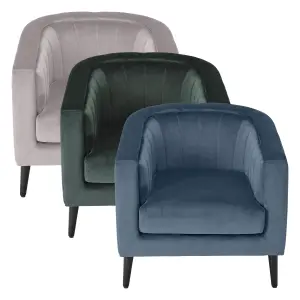 Adwen Dark green Velvet effect Relaxer chair (H)735mm (W)720mm (D)755mm