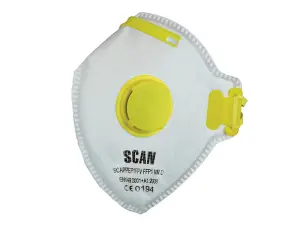 Scan 2EFA31 Fold Flat Valved Disposable Mask FFP1 Pack Of 3 SCAPPEP1FFV