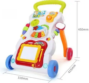 2 in 1 Baby Walker & Table Musical Walker Pull & Twist Toys My First Walker Baby Walker