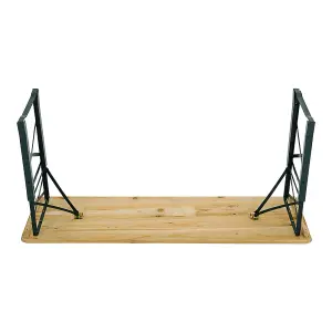 170cm W Foldable Wooden Height Adjustable Garden Dining Table