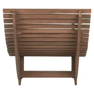 Sun Lounger Wood Dark Wood BRESCIA