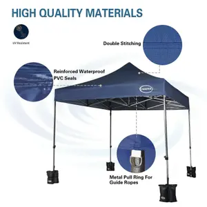 MCC Direct Maximus 3x3 Heavy Duty Pop up Blue Gazebo NS