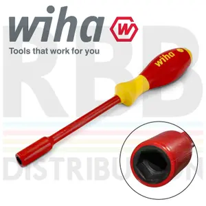 Wiha Hex Driver Screwdriver  1000v VDE Electrician 8mm SoftFinish Grip 00859