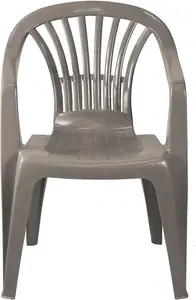 simpa Solana Taupe Plastic Garden Chairs - Set of 4