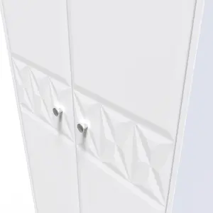 Toledo 2 Door Wardrobe in White Matt (Ready Assembled)