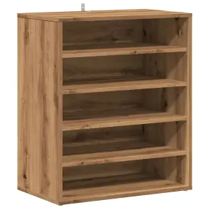 Berkfield Shoe Cabinet Artisan Oak 60x35x70 cm Engineered Wood