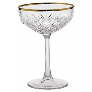 Queensway Home & Dining 255ml 4 Pcs Champagne Glasses Stemmed Tall Cocktail Glassware Set