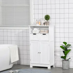 kleankin Bathroom Storage Cabinet with Adjustable Shelf and Removable Drawers