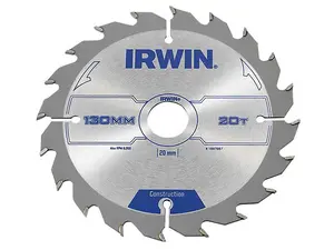 IRWIN Construction Circular Saw Blade 130 x 20mm x 20T ATB