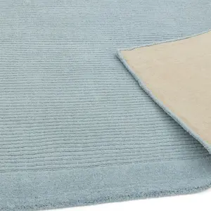 Teal Handmade Modern Plain Wool Easy to Clean Handmade Rug For Bedroom Dining Room Living Room -200cm X 290cm