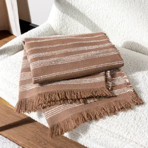 HOEM Jour Boucle Yarn Woven Fringed Throw