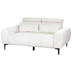 2 Seater Boucle Sofa White VEGAMO