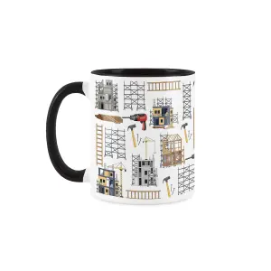 Purely Home Scaffolder Mug - Novelty Trades Gift - White & Black Ceramic Tea/Coffee Gift