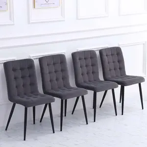 Drumboe Upholstered Dining Chair (Set of 4) Grey