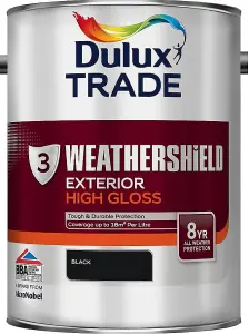 Dulux Trade Weathershield Gloss - Black - 5L