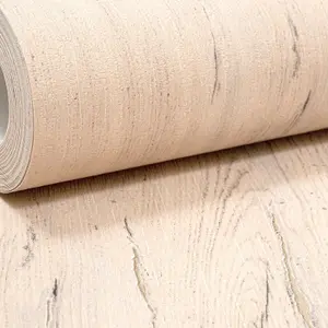 Light Wood Effect Wallpaper Gold Metallic Slight Imperfect Vinyl HeavyWeight