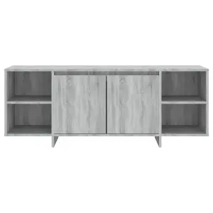 vidaXL TV Cabinet Grey Sonoma 130x35x50 cm Engineered Wood