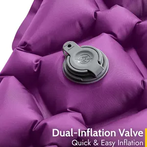 Lightweight Sleeping Mat Ultra Light Inflatable Camping Air Pad Waterproof 5.5cm - Purple