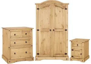 Corona 4 Drawer Chest of Drawers 2 + 2 Solid Mexican Pine