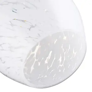 Contemporary Designer Opal White Snowflake Glass Pendant Ceiling Lighting Shade